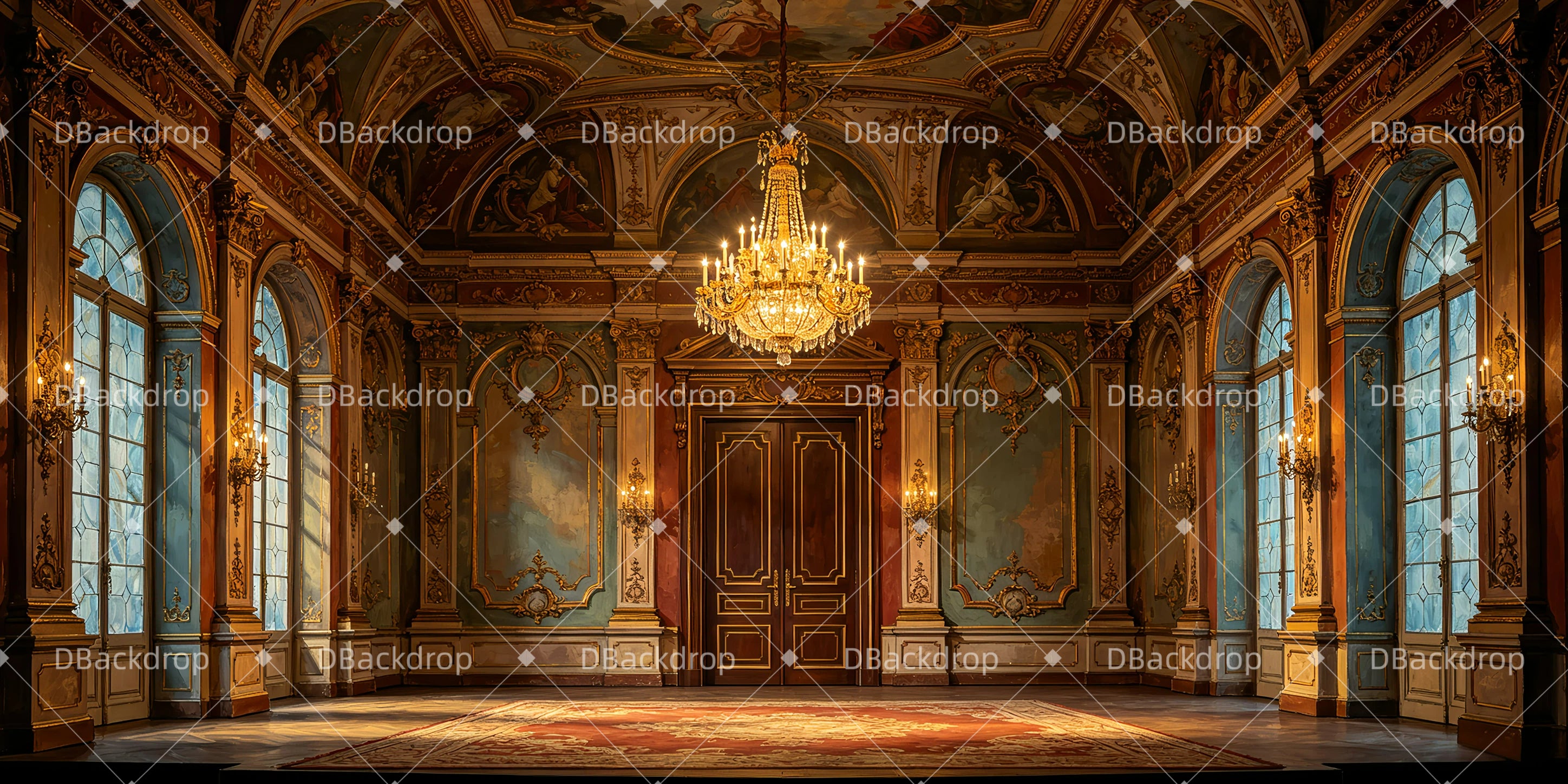 Dance Backdrop Baroque Parlor Professional Stage Backdrops UK GQ65-T76