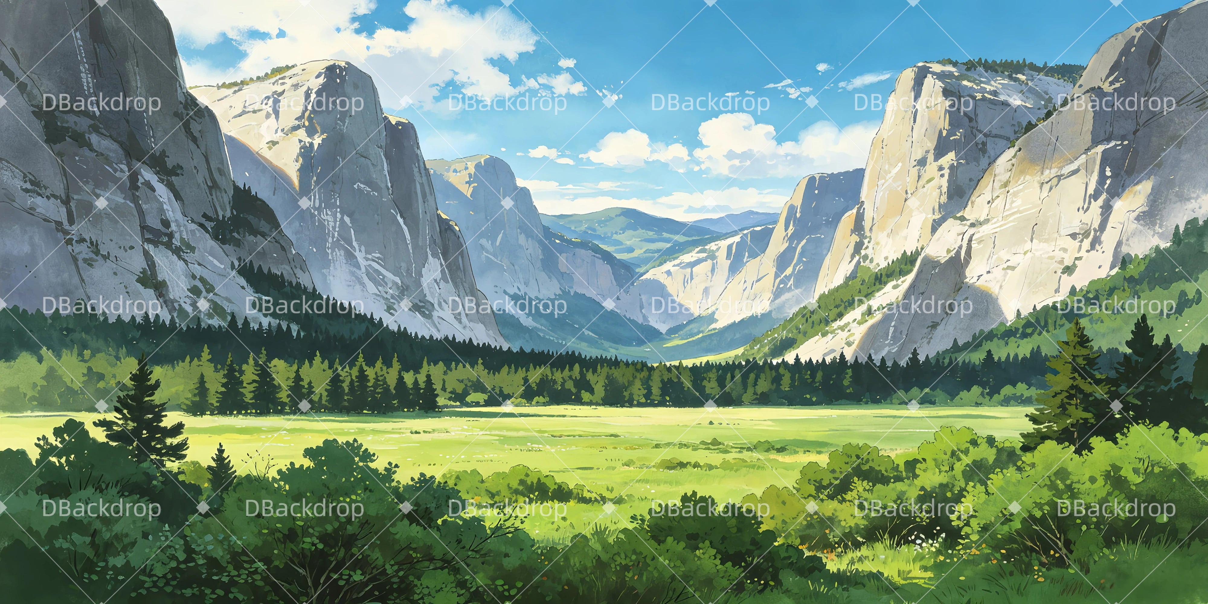 Scenery Backdrops For Theater Valley Forest Stage Backdrop Ideas UK GQ65-T96