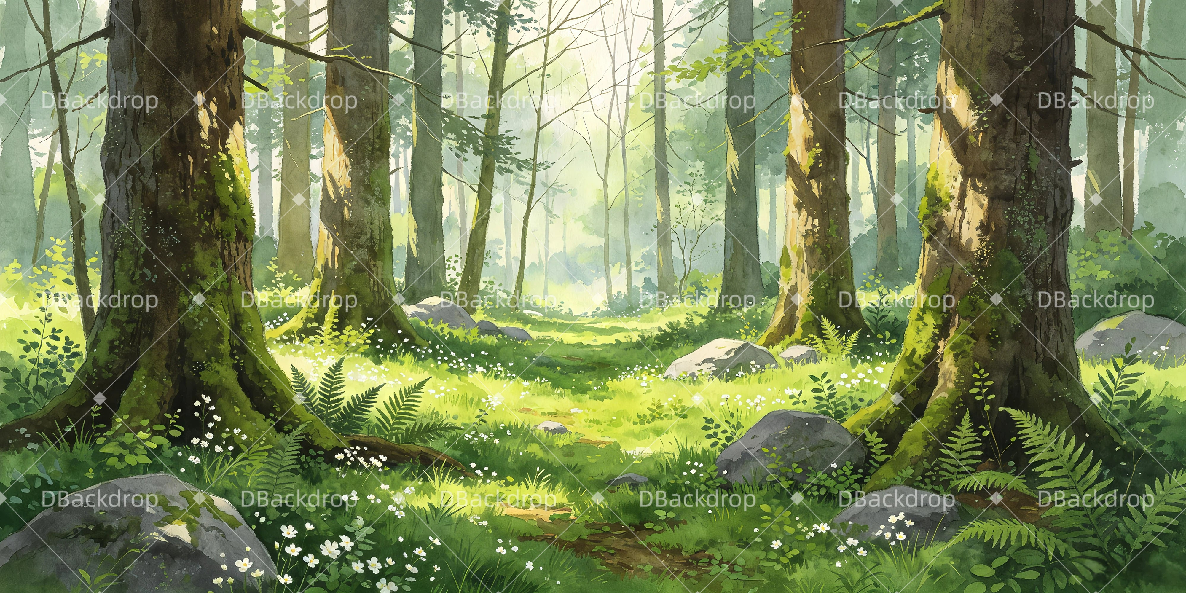 Stage Backdrop Ideas Forest Journey Backdrop For Theater Play UK GQ65-T97