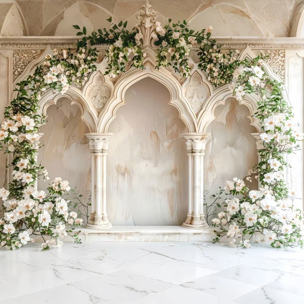 Maternity Photography Backdrops French Manor Blooming Arch Backdrop UK GTY2-17