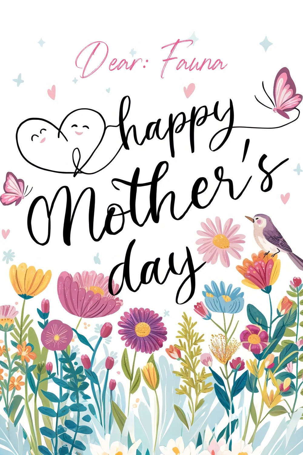 Mothers Day Backdrops Cheerful Wildflower Meadow Custom Backdrop UK GTY3-219