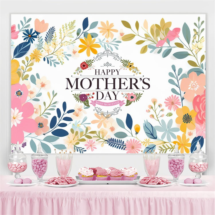 Mothers Day Backdrop Ideas Delicate Flower Frame Customized Backdrop UK GTY3-220
