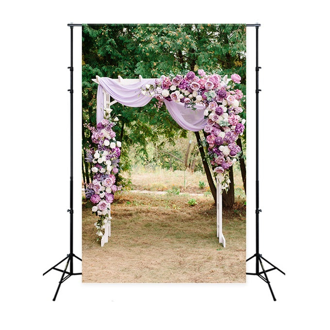 Purple Flower Backdrop Lavender Floral Arch Wedding Backdrop UK GTY3-29