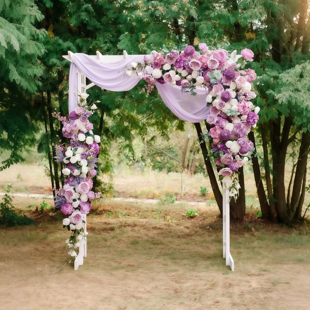 Purple Flower Backdrop Lavender Floral Arch Wedding Backdrop UK GTY3-29