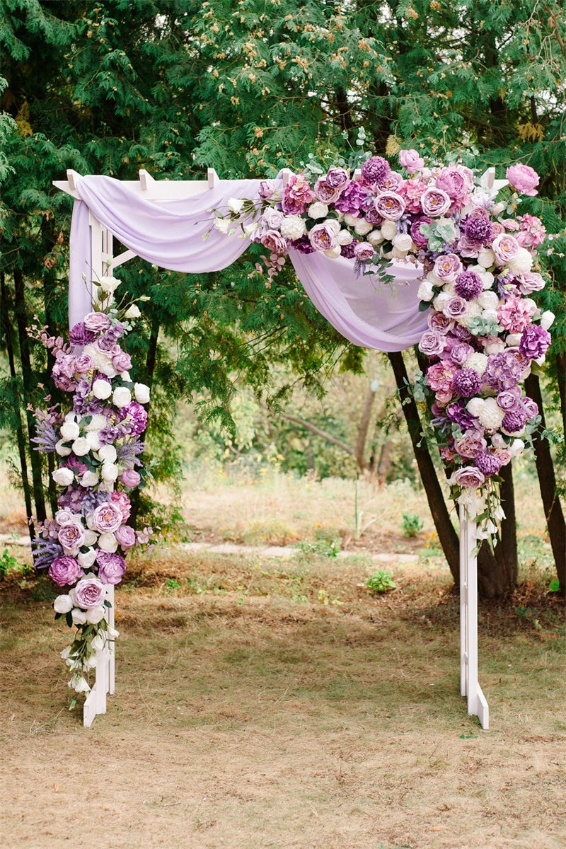 Purple Flower Backdrop Lavender Floral Arch Wedding Backdrop UK GTY3-29