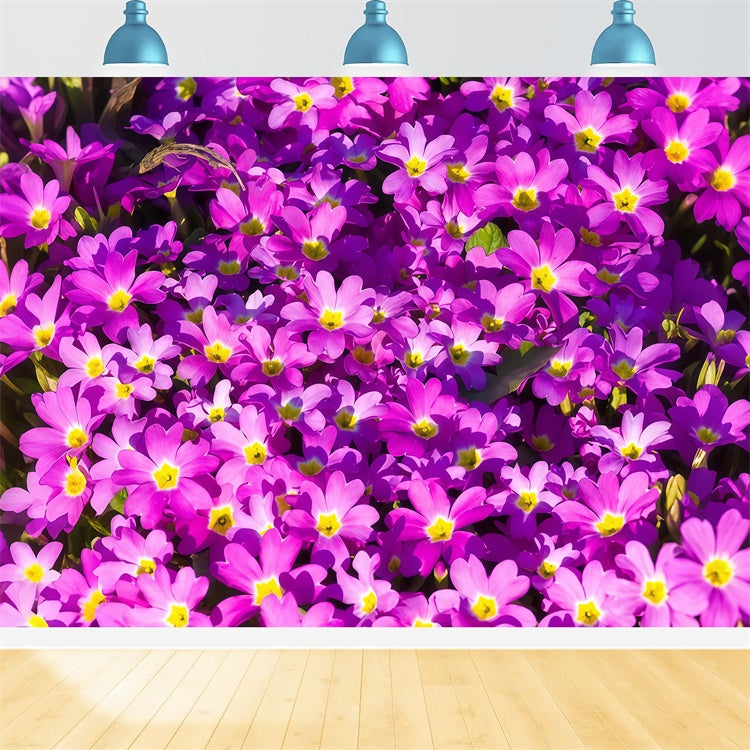 Purple Floral Backdrop Vibrant Wildflower Bloom Backdrop UK GTY3-30