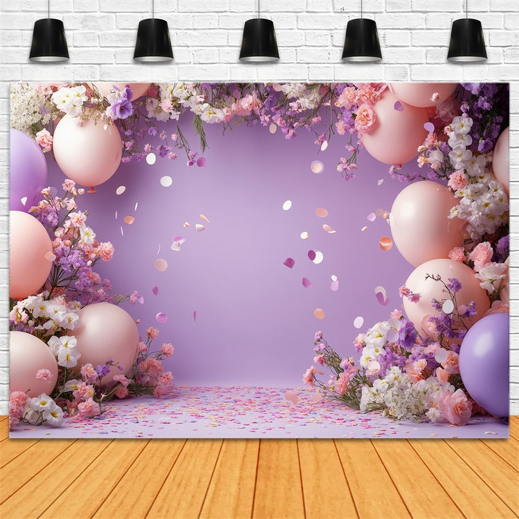 Floral Photography Backdrops Festive Floral Balloon Arch Backdrop UK GTY3-36