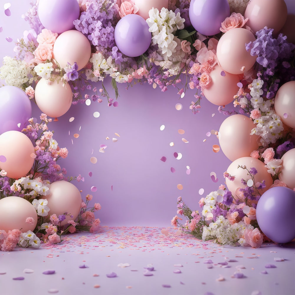 Floral Photography Backdrops Festive Floral Balloon Arch Backdrop UK GTY3-36