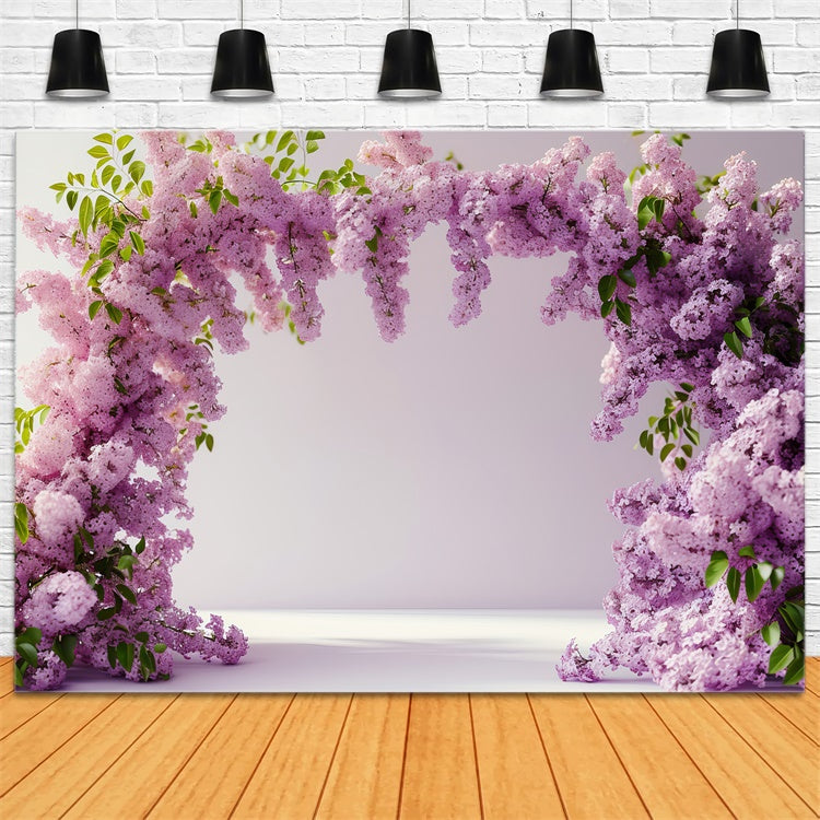 Purple Flowers Backdrop Lavender Bloom Archway Backdrop UK GTY3-37