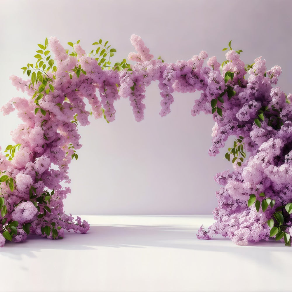 Purple Flowers Backdrop Lavender Bloom Archway Backdrop UK GTY3-37