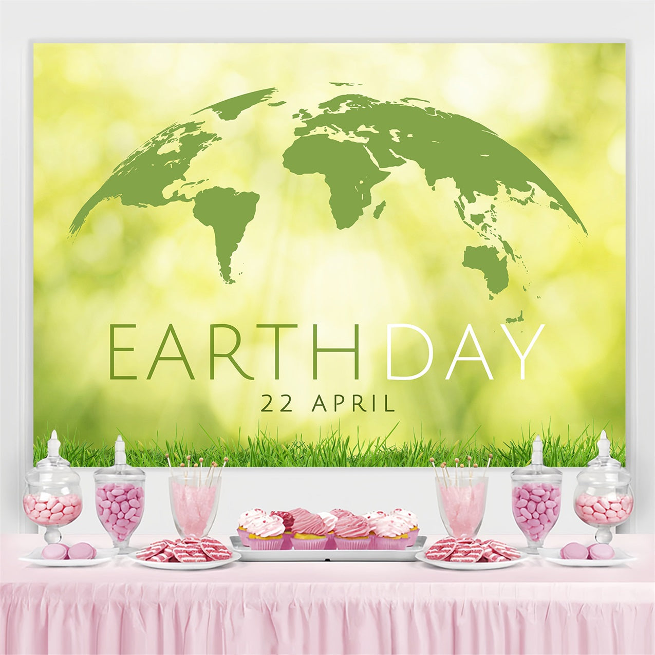 Happy Earth Day Backdrop Earth Day April 22 Event Backdrop UK GTY3-52
