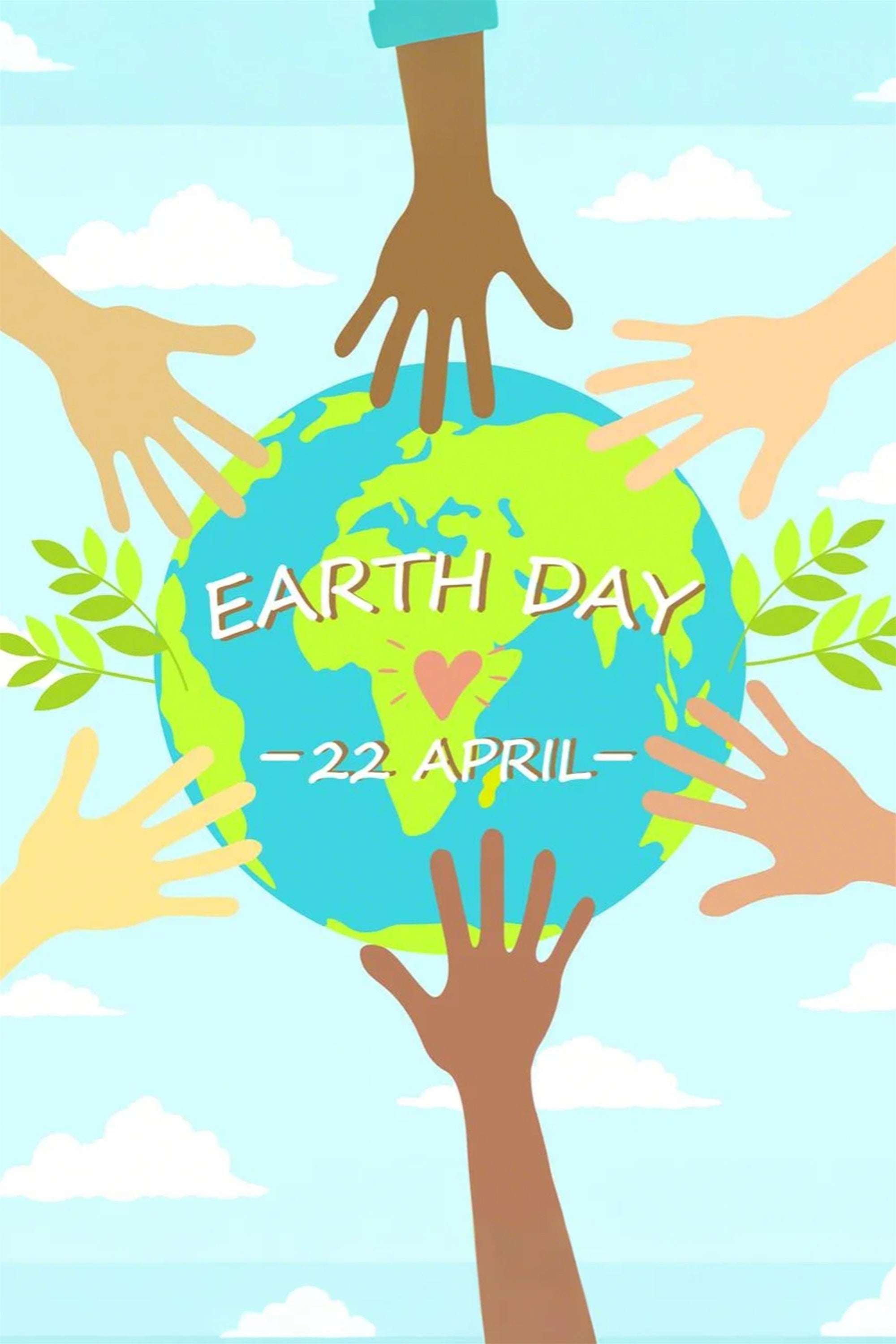 Happy Earth Day Backdrop Save the Planet Unity Backdrop UK GTY3-76