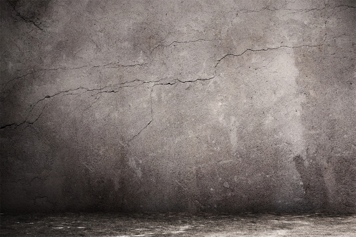 Grey Photo Backdrop Cracked Concrete Rustic Gray Backdrop UK GTY3-77