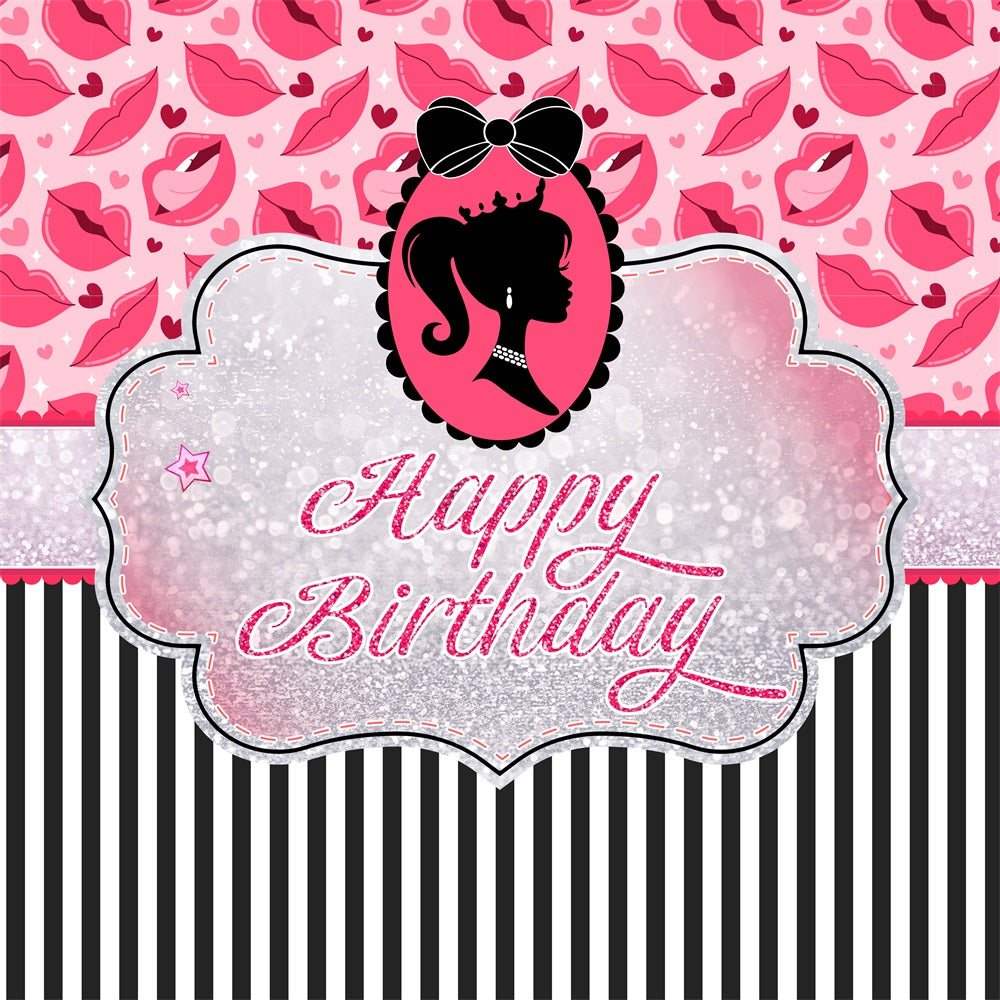 Customized Backdrop Birthday Fashion Doll Glittery Princess Backdrop UK LXX1-202