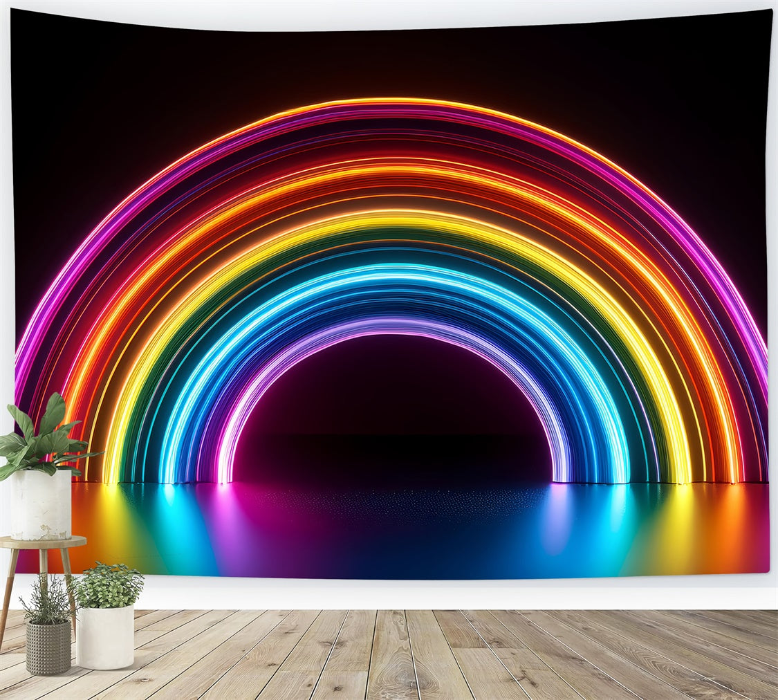 Pet Photo Backdrops Neon Archway Art Backdrop UK LXX1-289