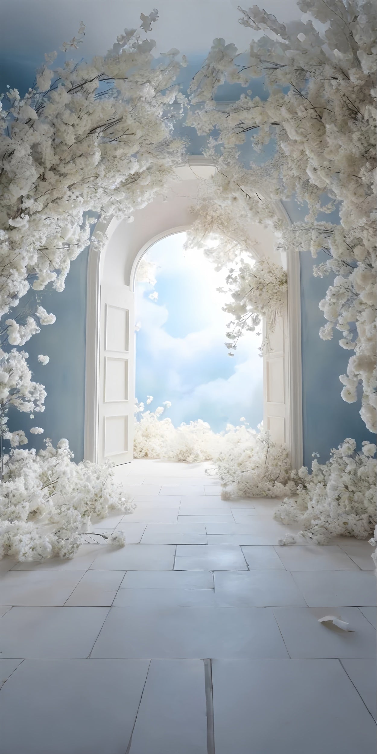Floral Photography Backdrops Romantic Garden Sky Arch Sweep Backdrop UK LXX2-271