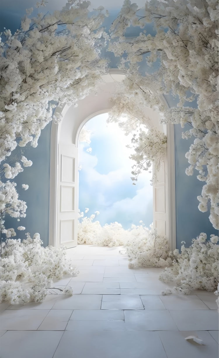 Floral Photography Backdrops Romantic Garden Sky Arch Sweep Backdrop UK LXX2-271