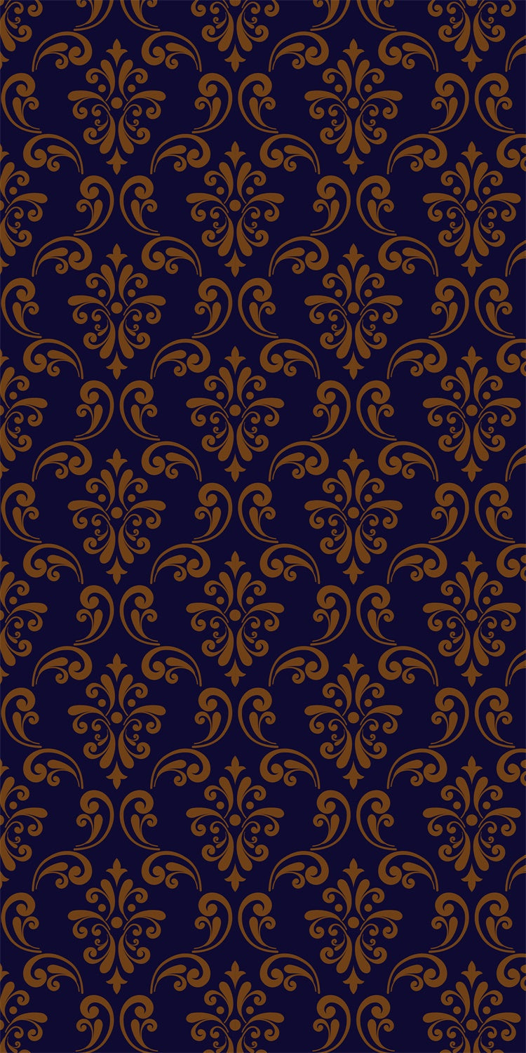 Damask Photo Backdrops Royal Blue Golden Damask Sweep Backdrop UK LXX2-289