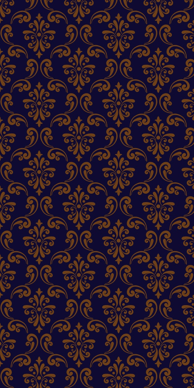 Damask Photo Backdrops Royal Blue Golden Damask Sweep Backdrop UK LXX2-289