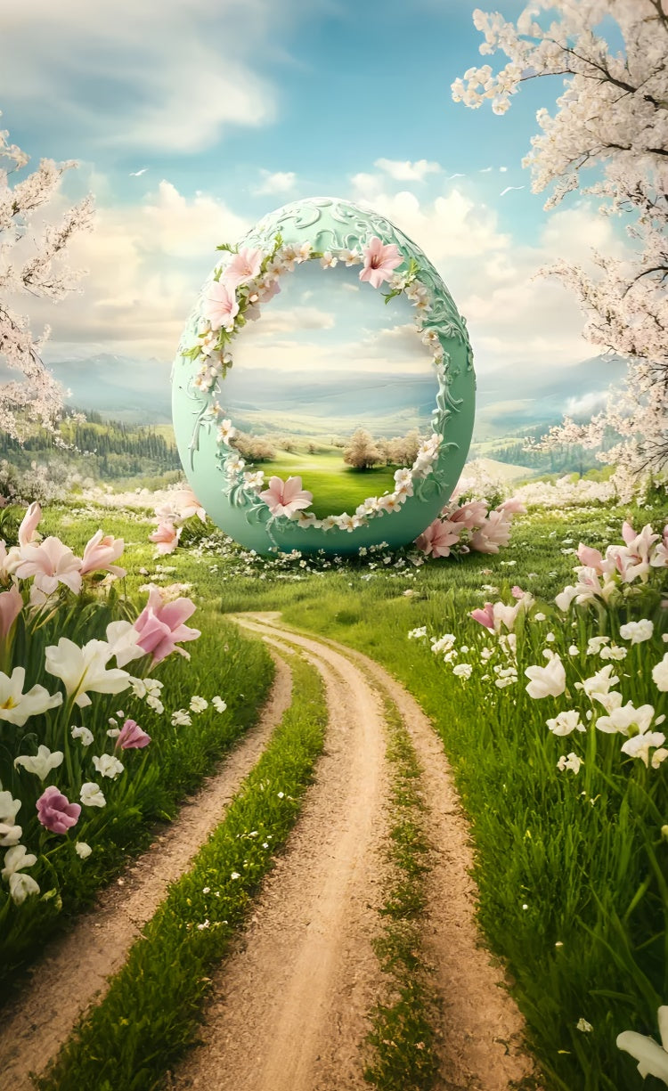 Photo Backdrops Easter Enchanted Floral Meadow Sweep Backdrop UK LXX2-298