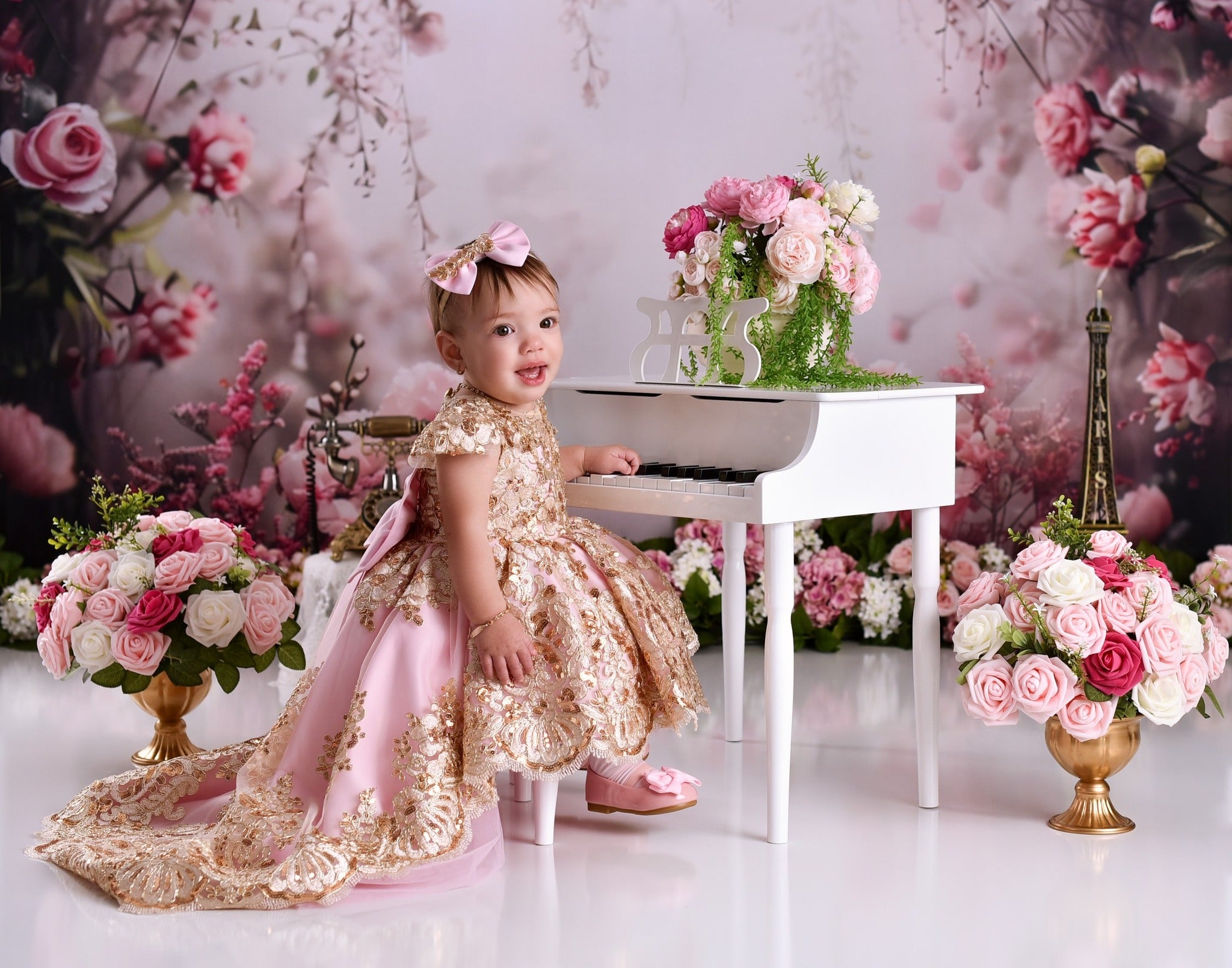 Spring Photography Backdrop Soft Blush Rose Misty Backdrop UK LXX2-50