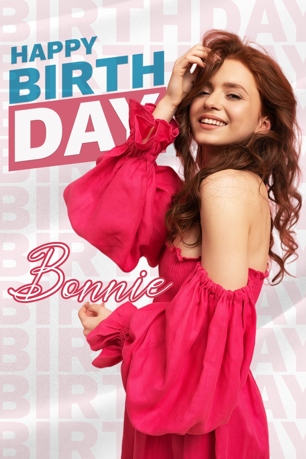 Customized Backdrop For Birthday Fashion Forward Pink Backdrop UK LXX3-112