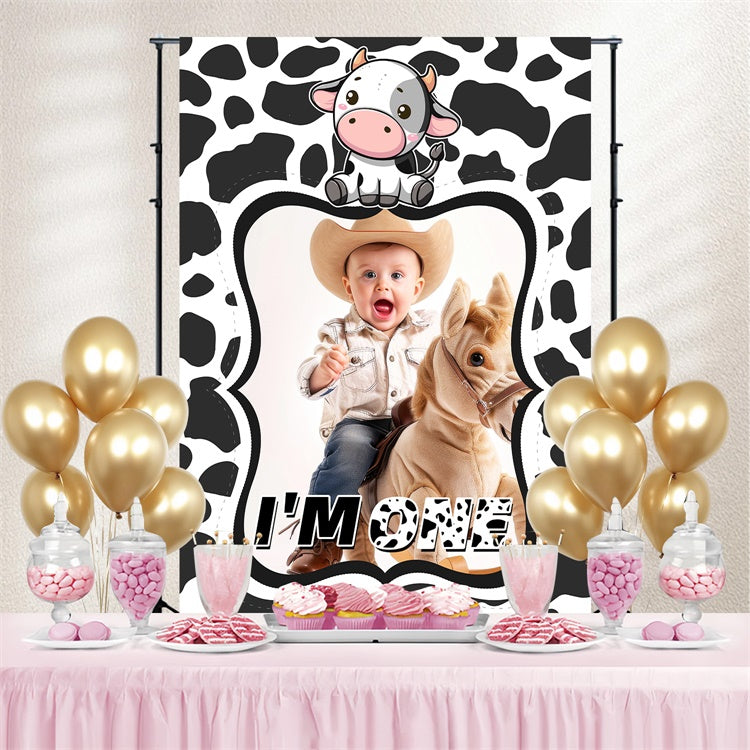 Custom Birthday Backdrops Rodeo Theme First Birthday Backdrop UK LXX3-115