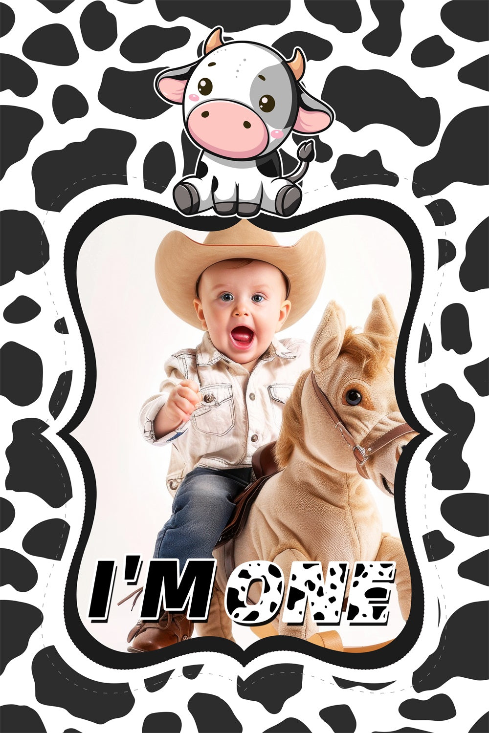Custom Birthday Backdrops Rodeo Theme First Birthday Backdrop UK LXX3-115