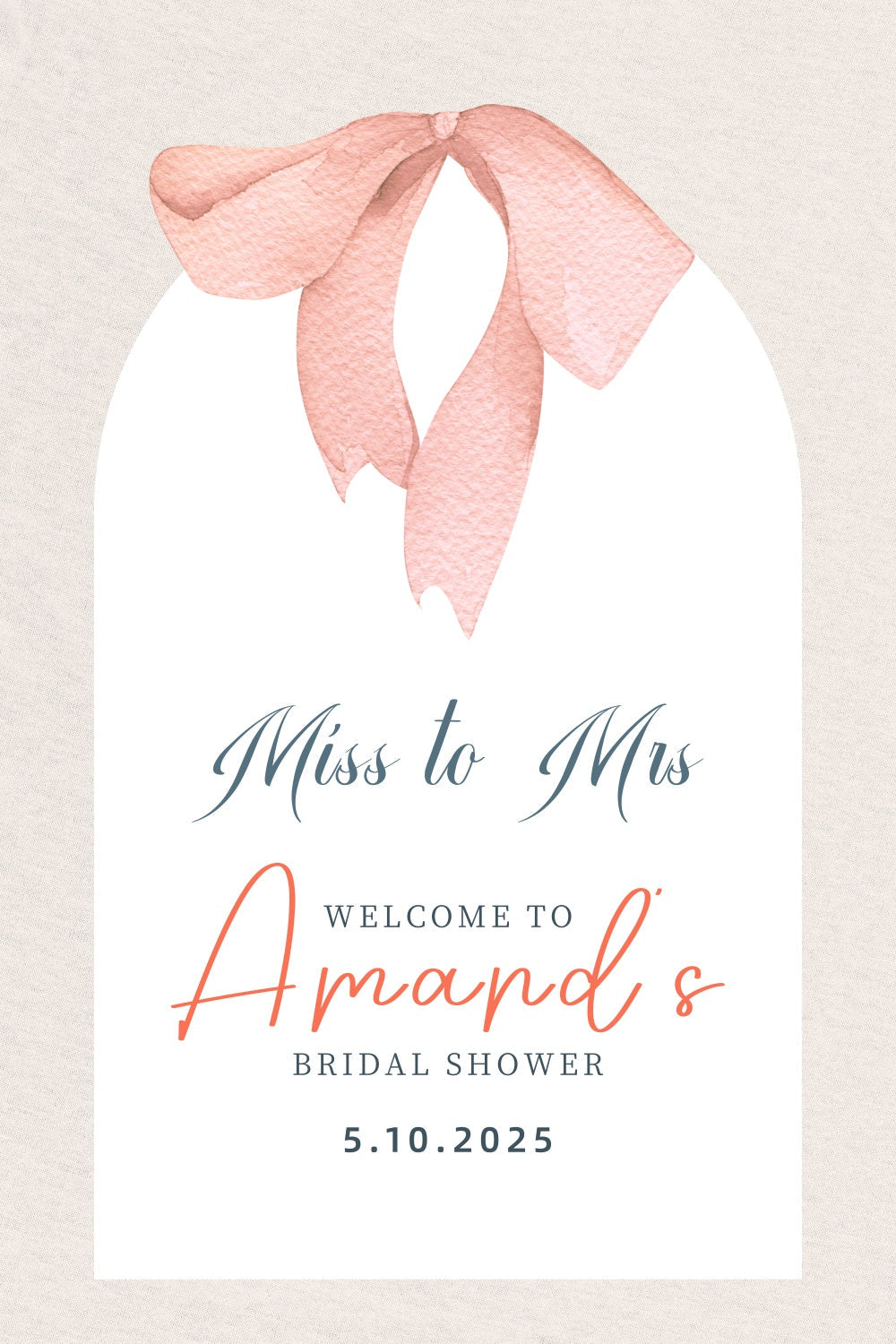 Bridal Shower Backdrop Pink Bow Minimalist Customized Backdrop UK LXX3-118