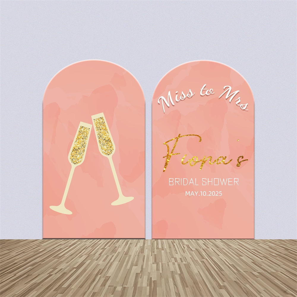 Bridal Shower Backdrop Glitter Champagne Custom Arch Backdrop Kit UK LXX3-135