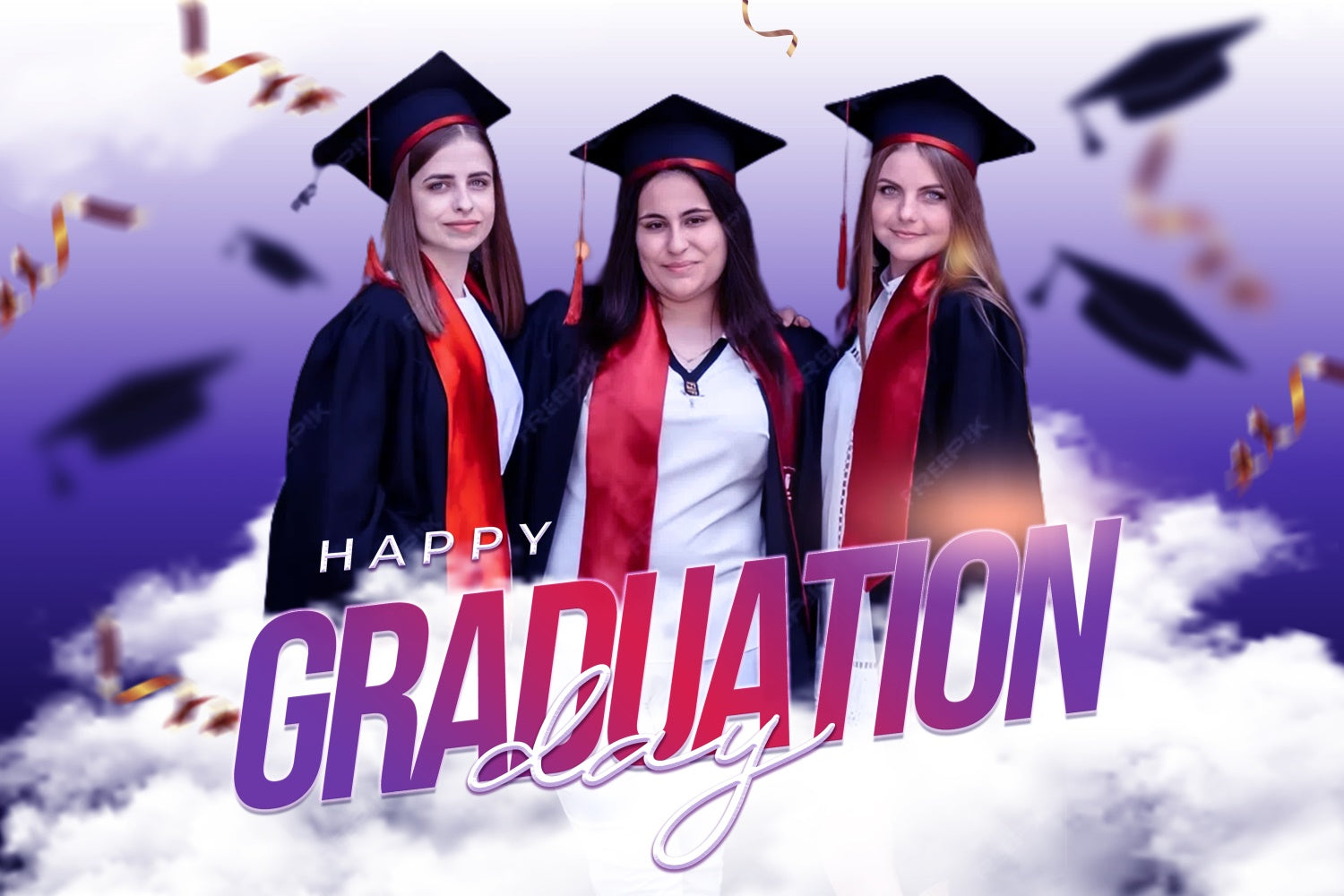 Custom Graduation Backdrop 2025 Purple Cloud Graduation Party Backdrop UK LXX3-147