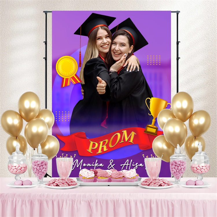 Prom Backdrop Ideas Victory Medal Graduation Party Custom Backdrop UK LXX3-149