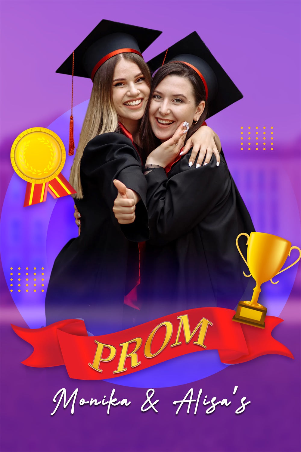 Prom Backdrop Ideas Victory Medal Graduation Party Custom Backdrop UK LXX3-149