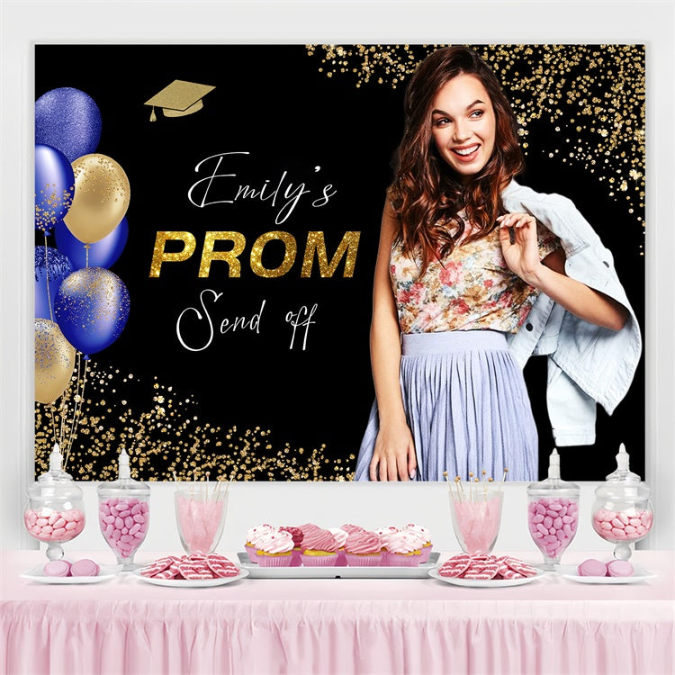 Prom Photo Backdrop Glitter Confetti Graduation Party Custom Backdrop UK LXX3-164
