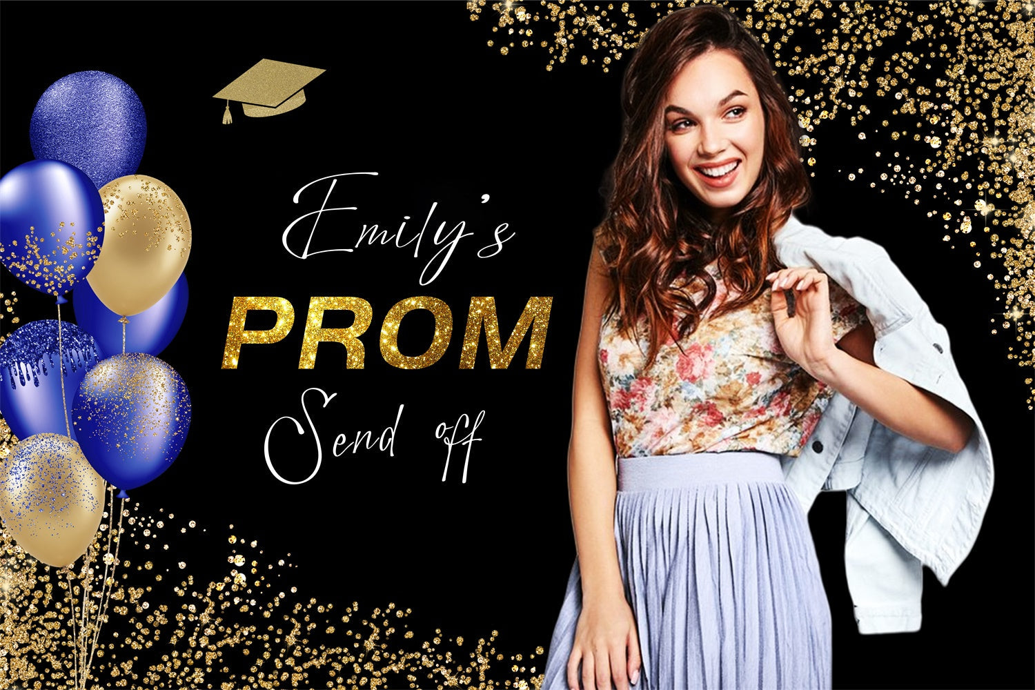 Prom Photo Backdrop Glitter Confetti Graduation Party Custom Backdrop UK LXX3-164