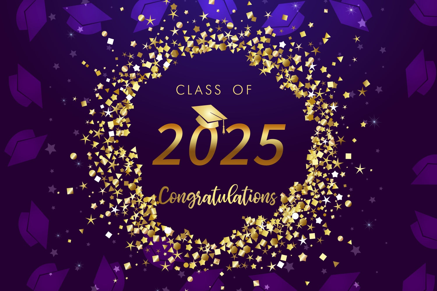 Graduated Backdrop Golden Sparkle Purple Graduation Party Backdrop UK LXX3-168