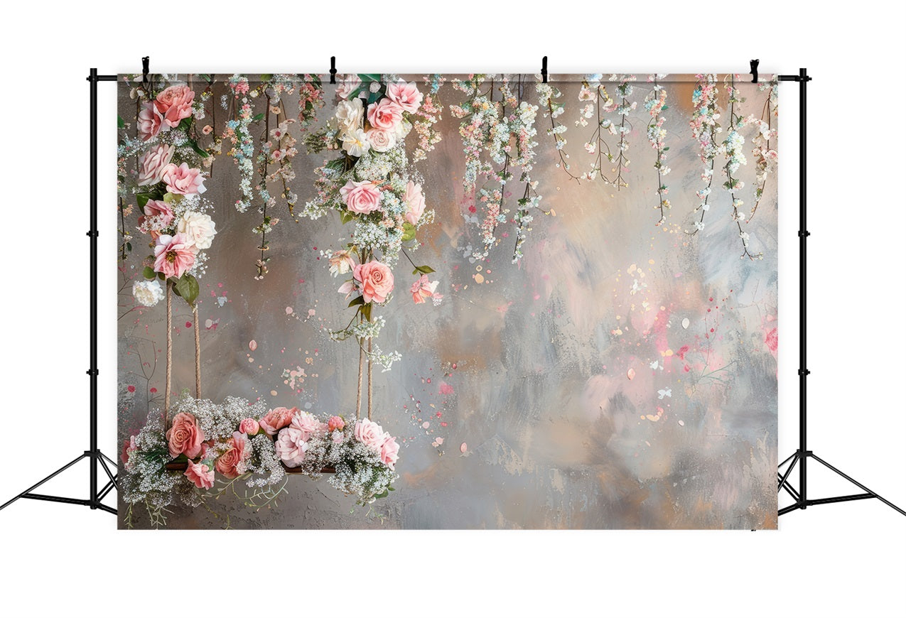 Mothers Day Backdrops Swing Floral Photography Backdrop UK LXX3-38