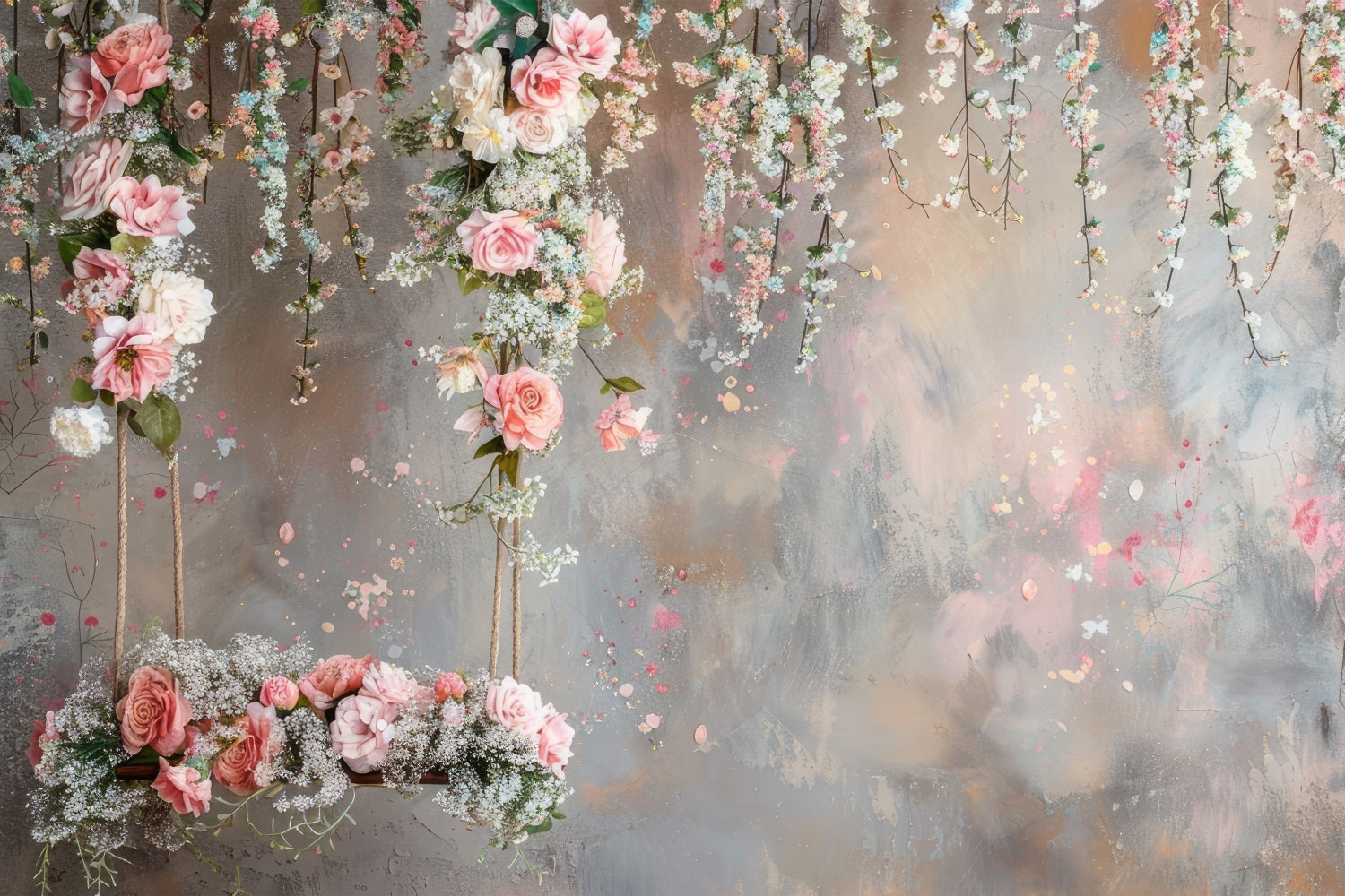 Mothers Day Backdrops Swing Floral Photography Backdrop UK LXX3-38