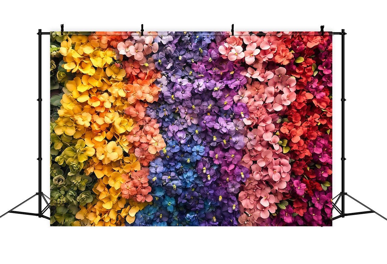 Backdrop For Mother's Day Colorful Floral Wall Backdrop UK LXX3-44