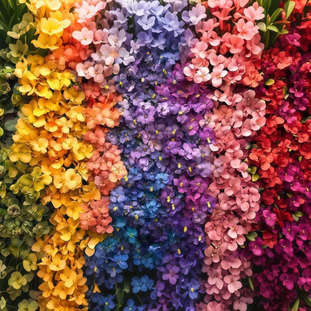 Backdrop For Mother's Day Colorful Floral Wall Backdrop UK LXX3-44