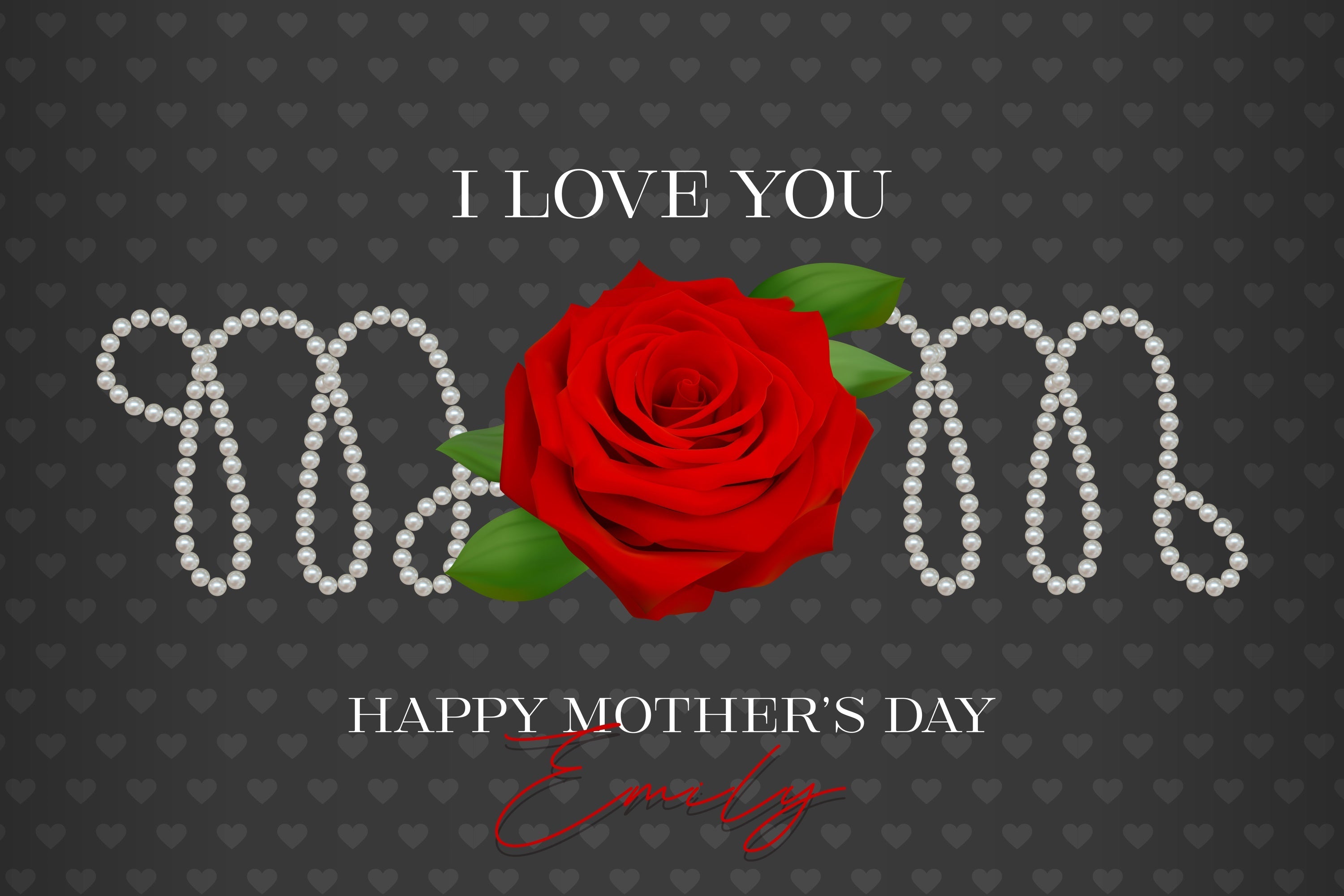 Mothers Day Photo Backdrop Red Rose Pearl Personalized Backdrop UK LXX3-80