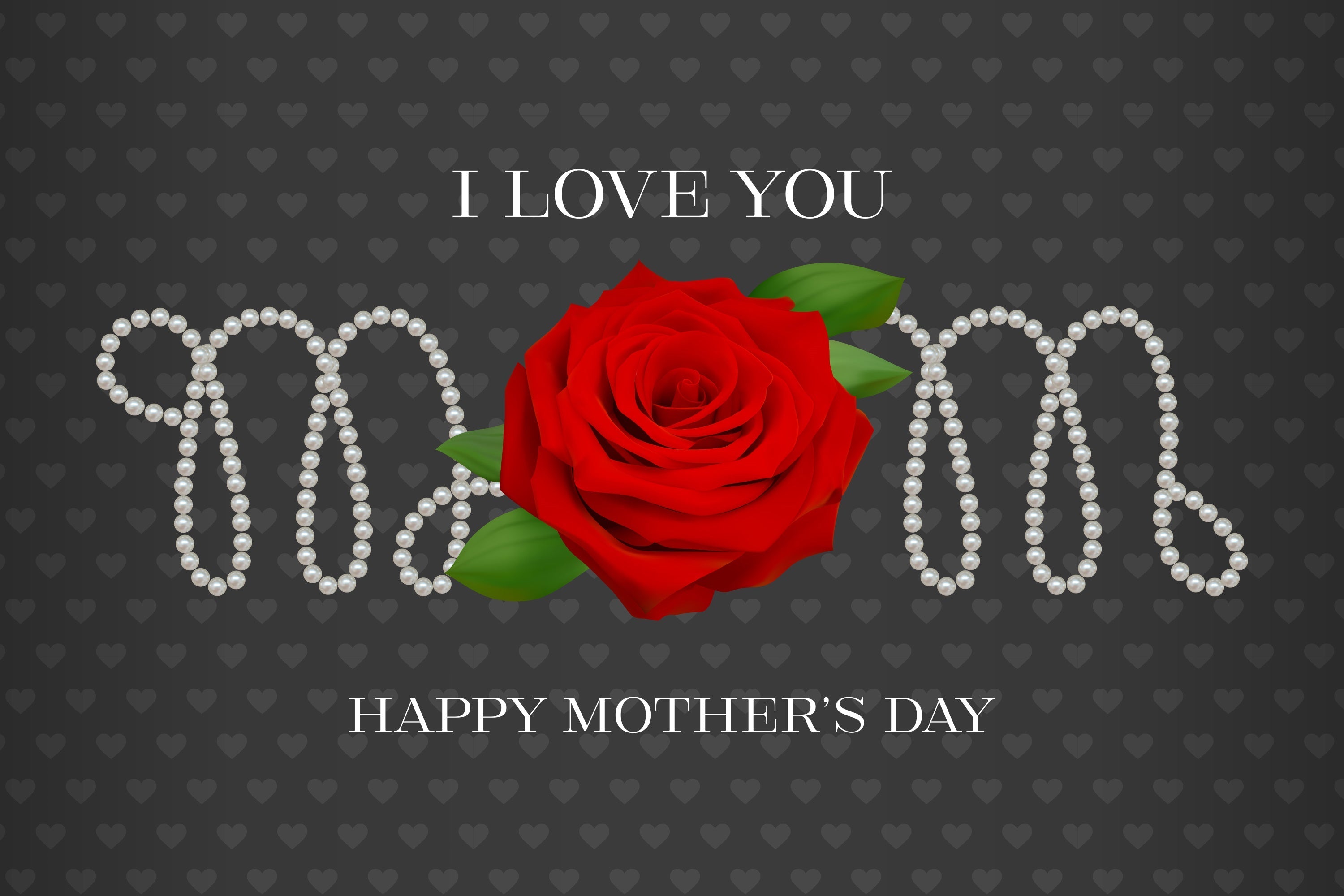 Mothers Day Photo Backdrop Red Rose Pearl Personalized Backdrop UK LXX3-80