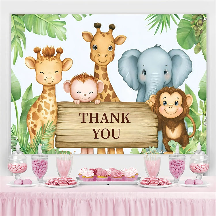 Mothers Day Picture Backdrop Safari Animal Gathering Custom Backdrop UK LXX3-89