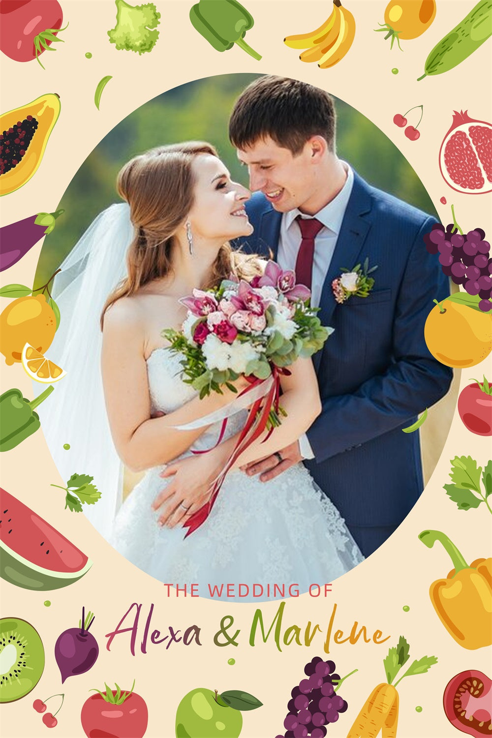 Customized Wedding Backdrop Vibrant Love Orchard Backdrop UK LXX4-136
