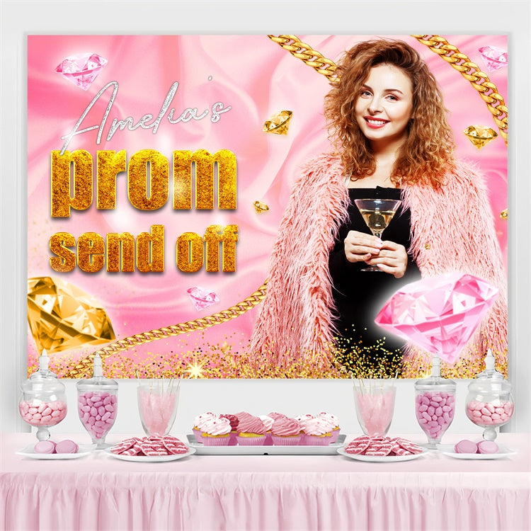 Prom Backdrop Ideas Glam Gold Diamond Graduation Party Backdrop UK LXX4-147