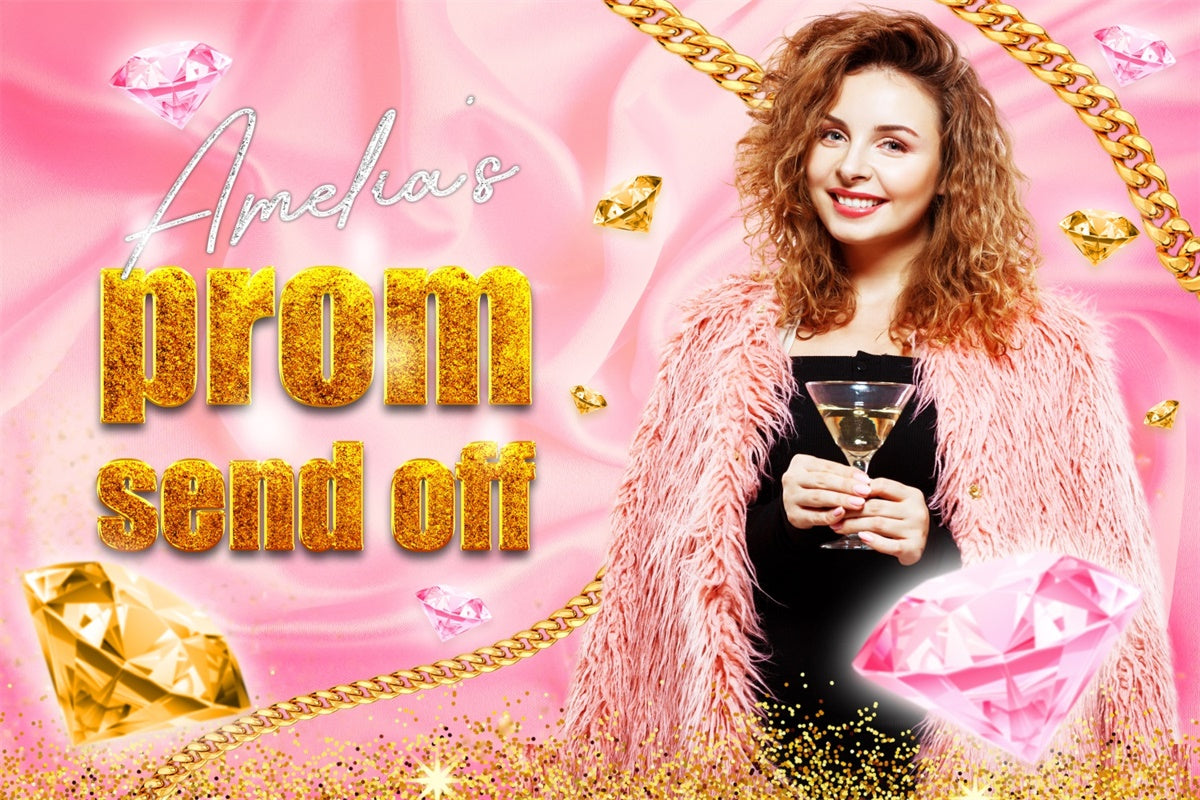 Prom Backdrop Ideas Glam Gold Diamond Graduation Party Backdrop UK LXX4-147