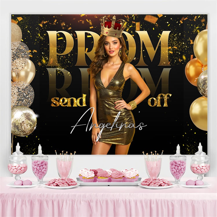 Prom 2025 Backdrop Luxurious Balloon Graduation Party Backdrop UK LXX4-157