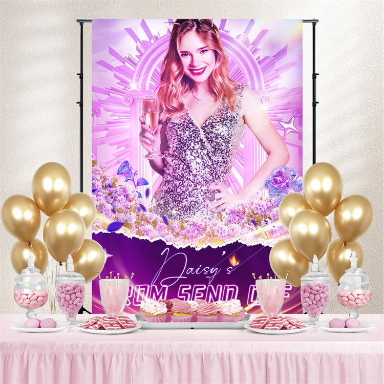 Prom Backdrop Ideas Enchanted Floral Graduation Party Backdrop UK LXX4-166