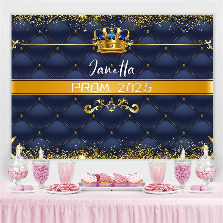 Prom Backdrop Glamorous Crown Theme Graduation Party Backdrop UK LXX4-170