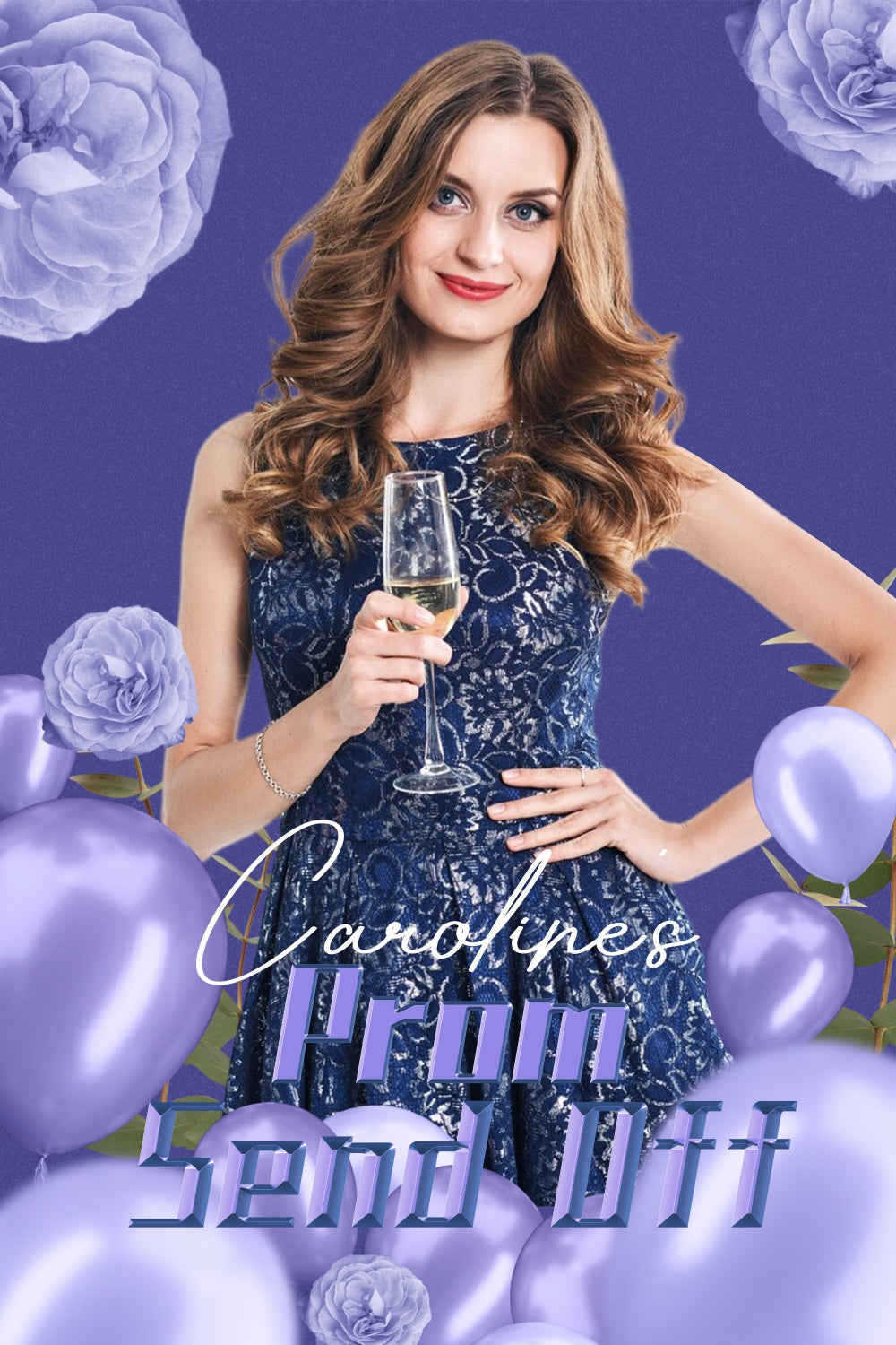 Prom Photo Backdrop Floral Fantasy Graduation Party Backdrop UK LXX4-179